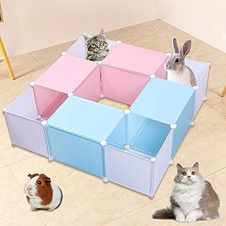 DIY Rabbit Tunnels & Tubes,Bunny Toys,Detachable Bunny Hideout,Small Animals Tunnel Toys for Rabbit,Guinea Pig,Cats,Kitten,Small Dog and Hamster