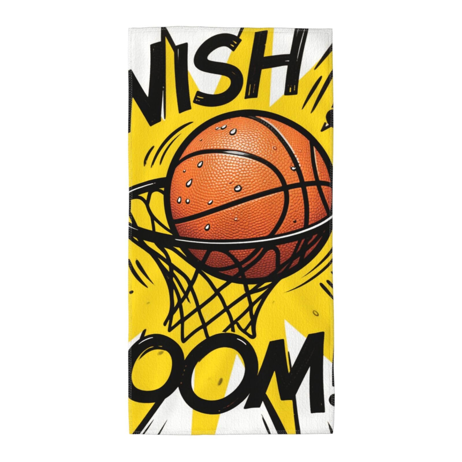 FekiLoot Absorbent Hand Towels 13.8"X27.5" Decorative Bathroom Towel Soft Microfiber Face Towel Basketball Dish Kitchen Towels for Bathroom Kitchen Hotel Spa Bath Towels