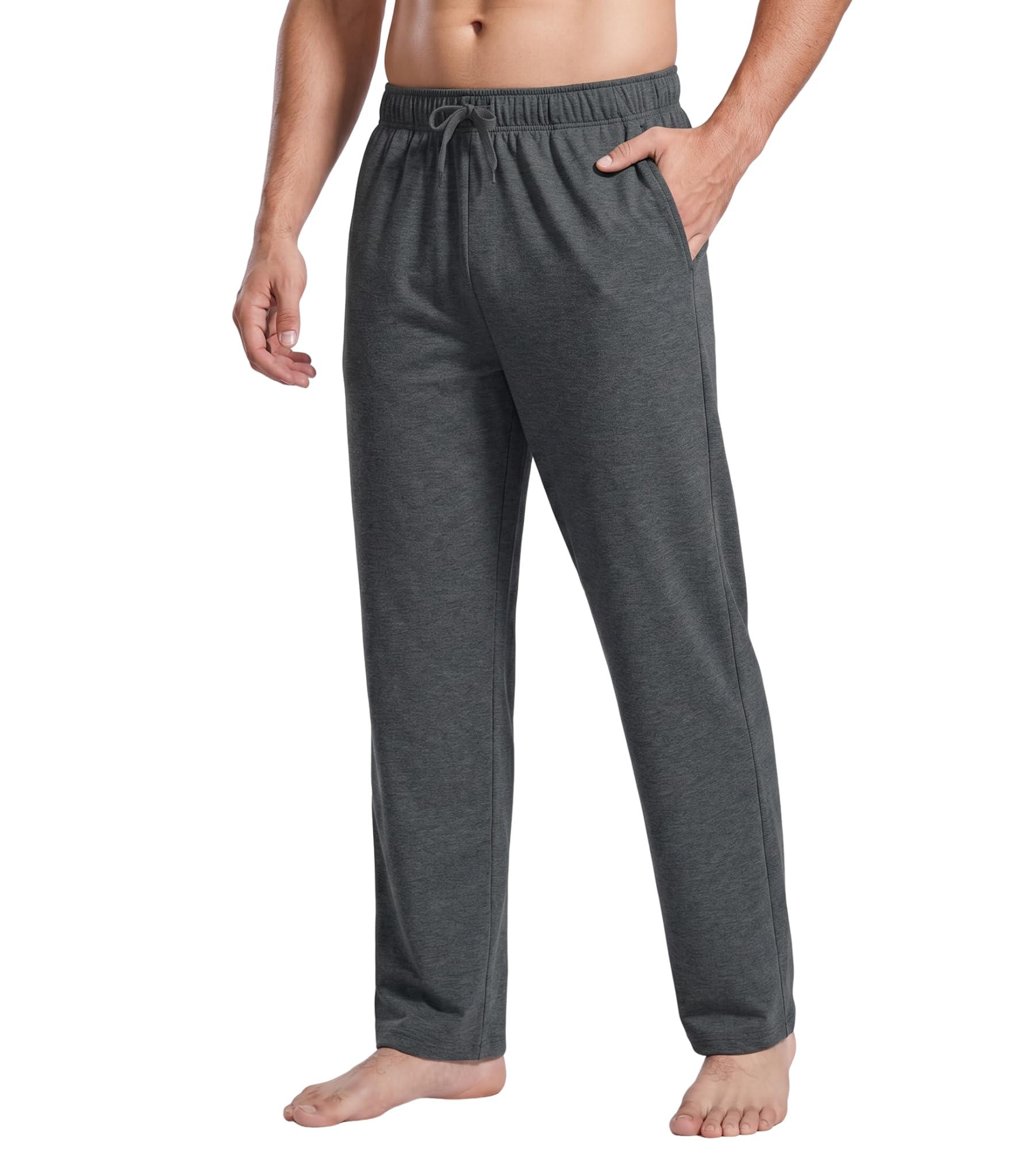 Męskie spodnie do joggingu Bawełniany dres Luźne spodnie dresowe Casual Spodnie sportowe Szerokie nogawki Lekkie z kieszeniami i sznurkiem