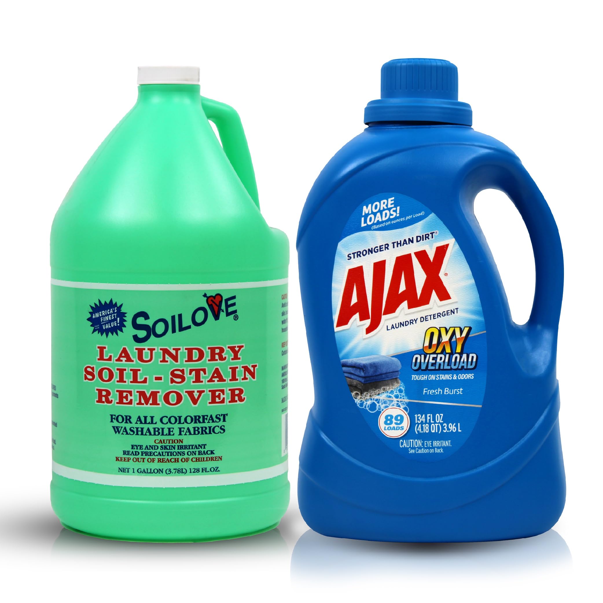 Amazon.com: SOILOVE 1 Gallon Laundry Stain Remover & Ajax 134oz