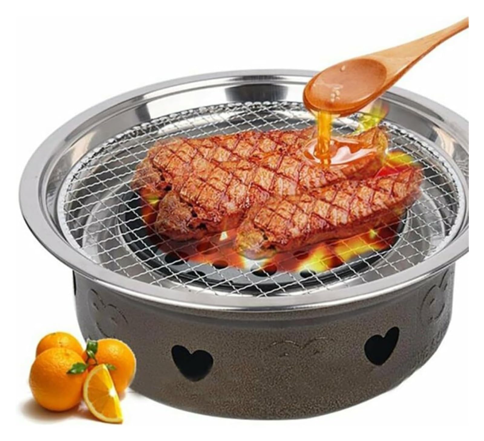 grill， 5 szt. Uniwersalny stojak na grilla Okrągły jednorazowy(25CM)