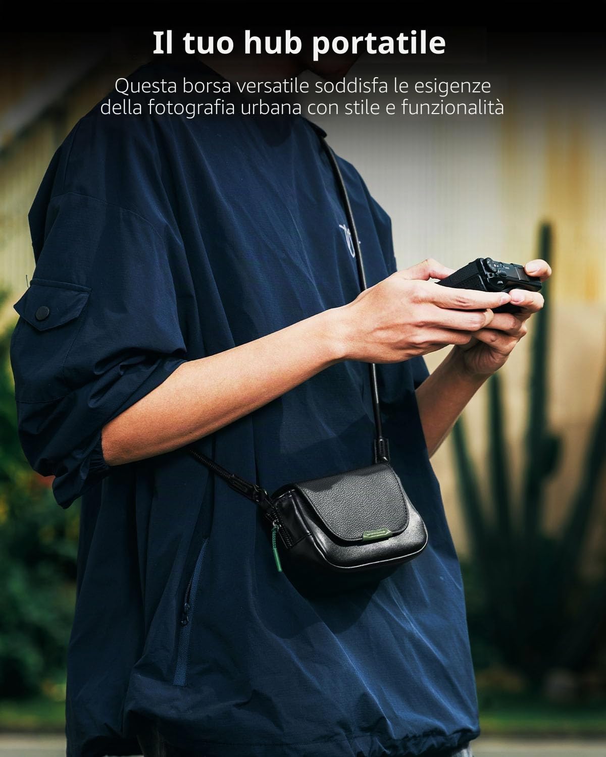 SMALLRIG Custodia per fotocamera digitale con supporto da spalla, custodia protettiva a tracolla | per Ricoh GRIII /GRIIIX/GRIII HDF/GRIIIX HDF/GRIV, per Sony ZV-1F/ZV-1, per DJI Action 4/5/6, per Insta360 Ace Pro/Ace Pro2