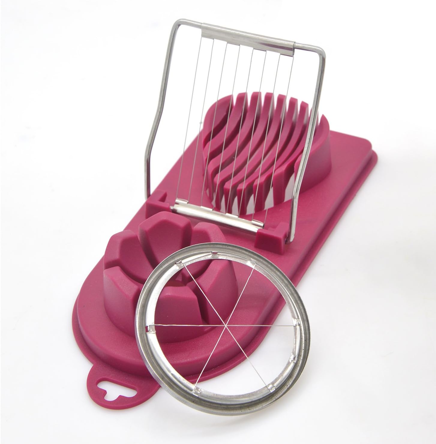 Egg Slicer,2in1 Boiled Egg Wedger with Stainless Steel