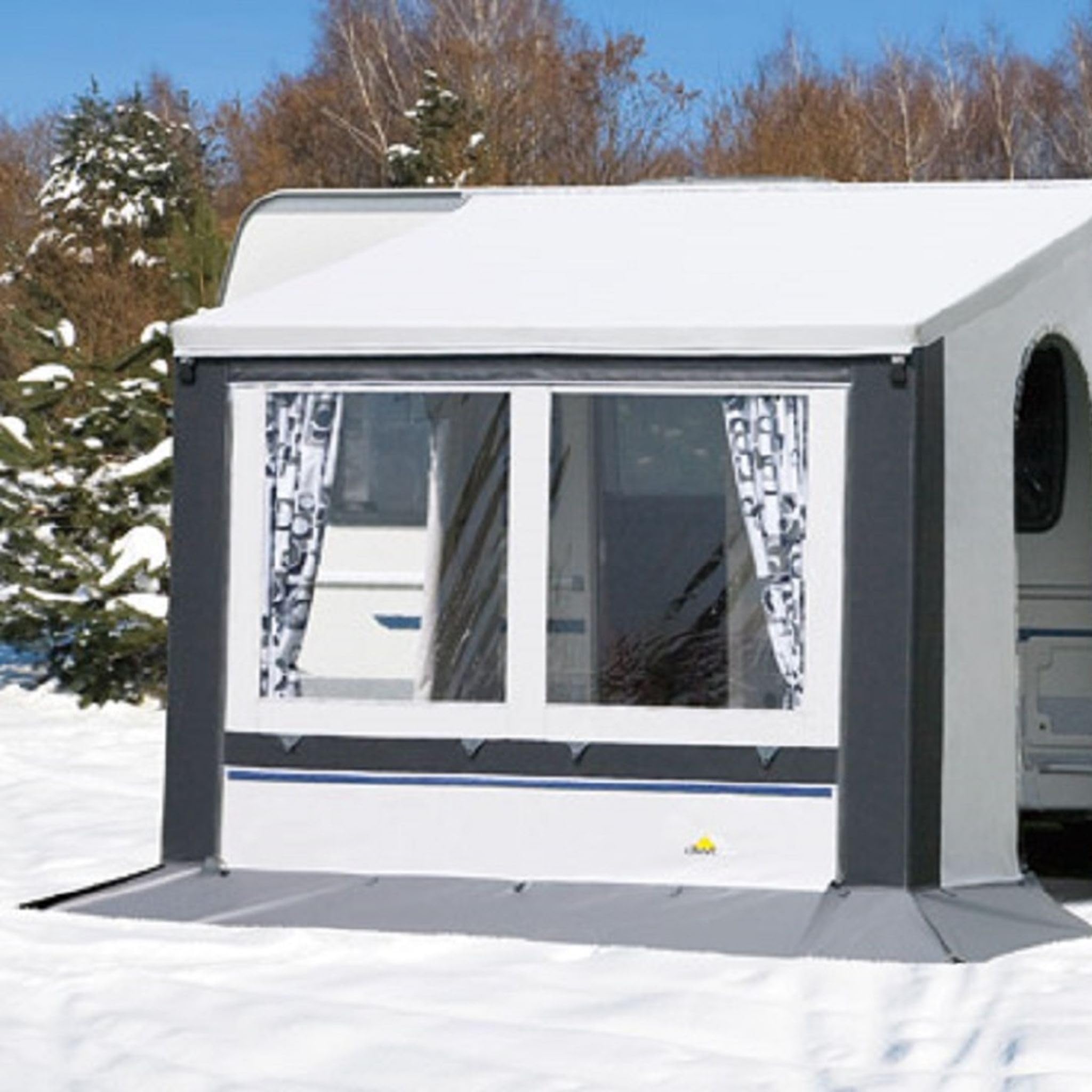 DWT Cortina III 28 Stahl Grau Teilzelt Caravan Winterzelt Wohnwagen Vorzelt