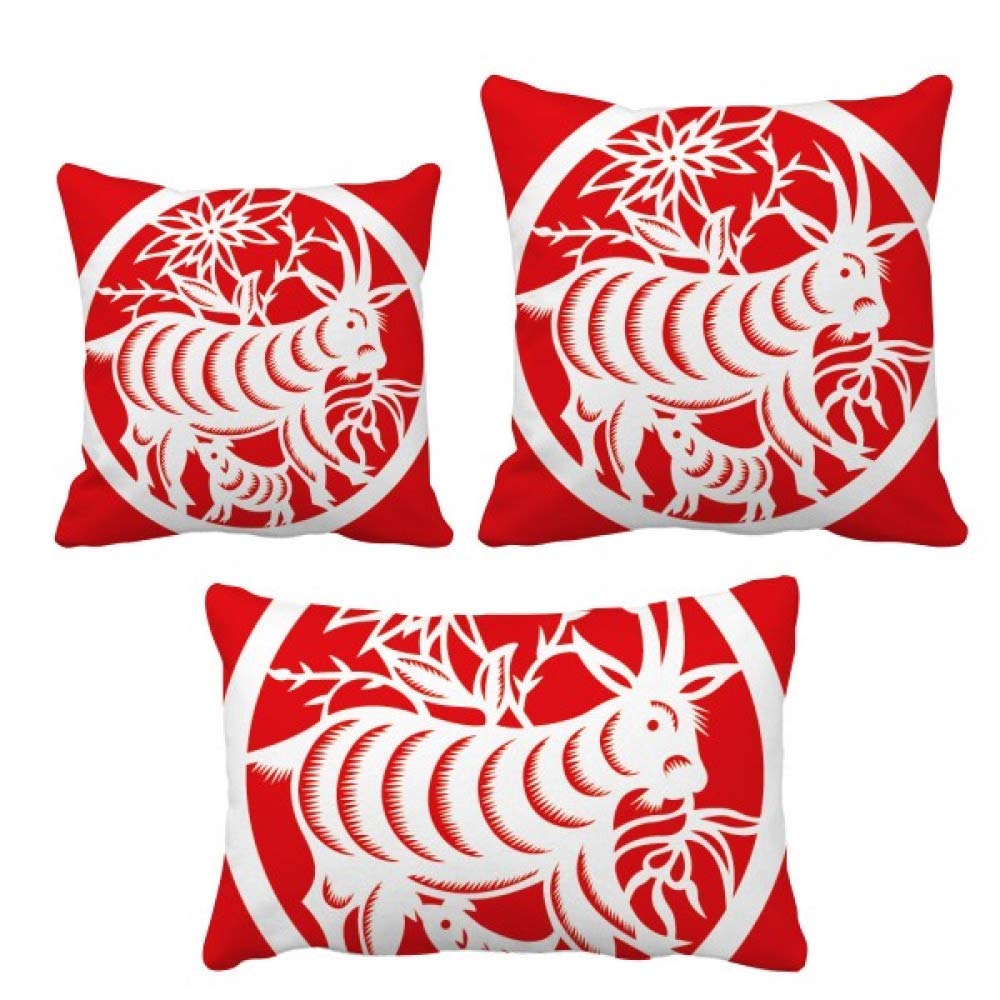 Art Coussins Ensemble Zodiaque Chinois Décoration Sofa Accueil