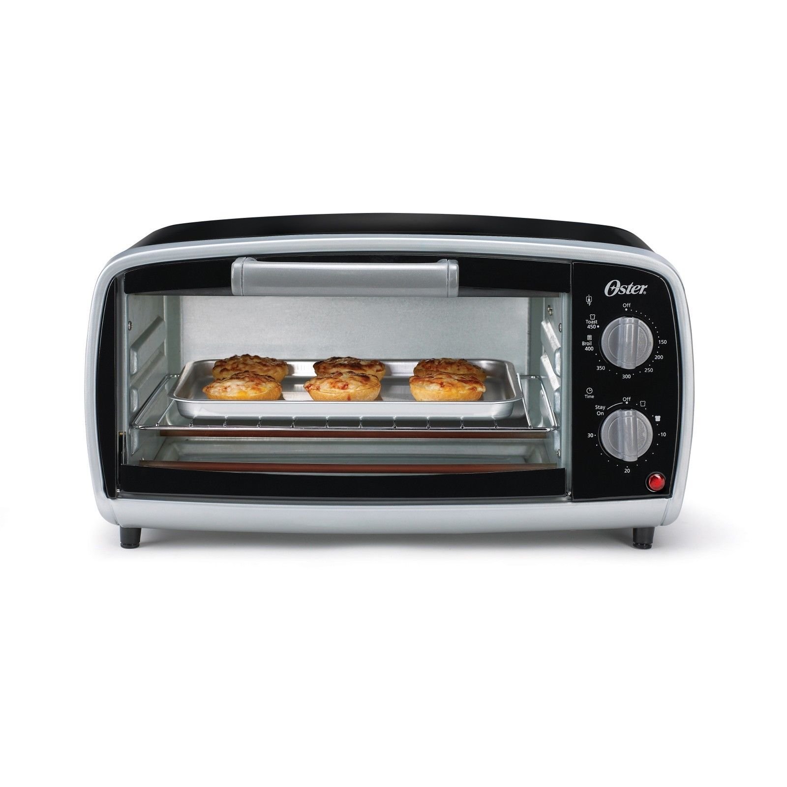 Snapklik.com : Oster Toaster Oven, 4 Slice, Black