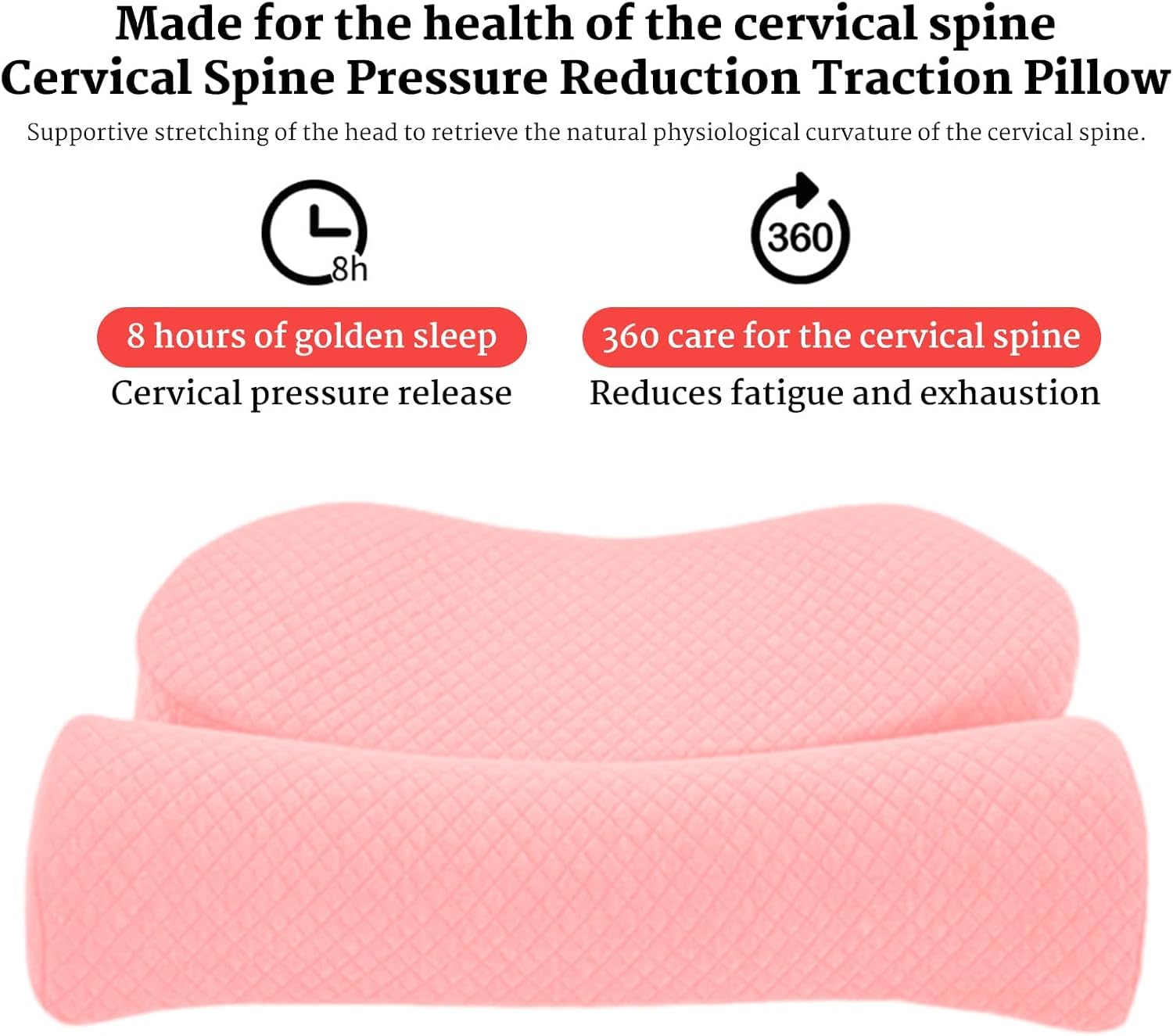 Almohada cervical para el cuello, almohada de espuma viscoelástica para apoyo del cuello y alivio de hombros, cojín de enfriamiento de alta densidad