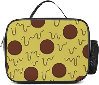 Pepperoni Pizza Insulated Lunch Box Bag Tote with Detachable Buckle Handle Food Containers