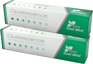 Opalescence Teeth Whitening Toothpaste Pack of 2, Cool Mint Original, Gluten-Free 4.7oz - Fluoride Cavity Protection by Ultradent