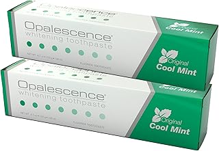 Opalescence Teeth Whitening Toothpaste (Pack of 2) - Cool Mint Original Formula - Oral Care, Gluten-Free - 4.7 Ounce Made by Ultradent.- TP-5166-2