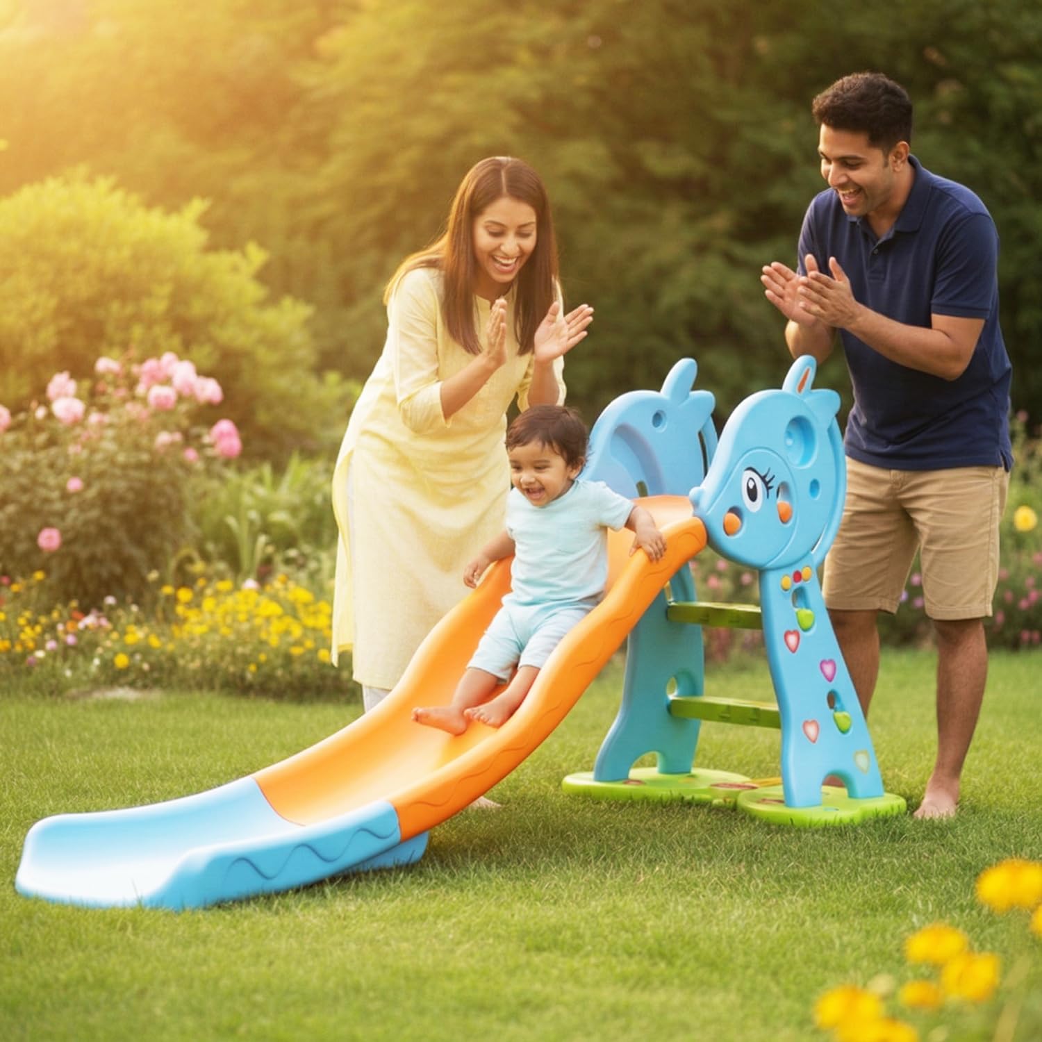 Toyzone Baby Deer Slide | Kids Play Slide | Indoor & Outdoor Baby Slider | Easy Assembly | Safe Rounded Design | Kids Slide for 3-5 Years-image-28
