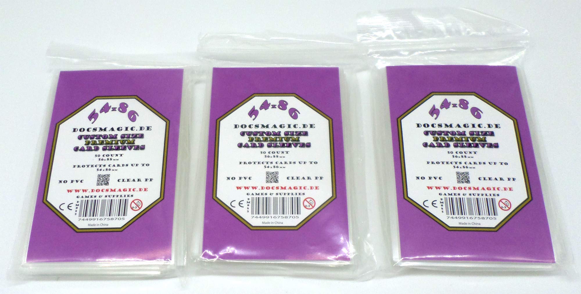 docsmagic.de 3 x 50 Premium Custom Size Board Game Sleeves - 54 x 86-56 x 88 - For Architects of the West Kingdom & Raiders of the North Sea