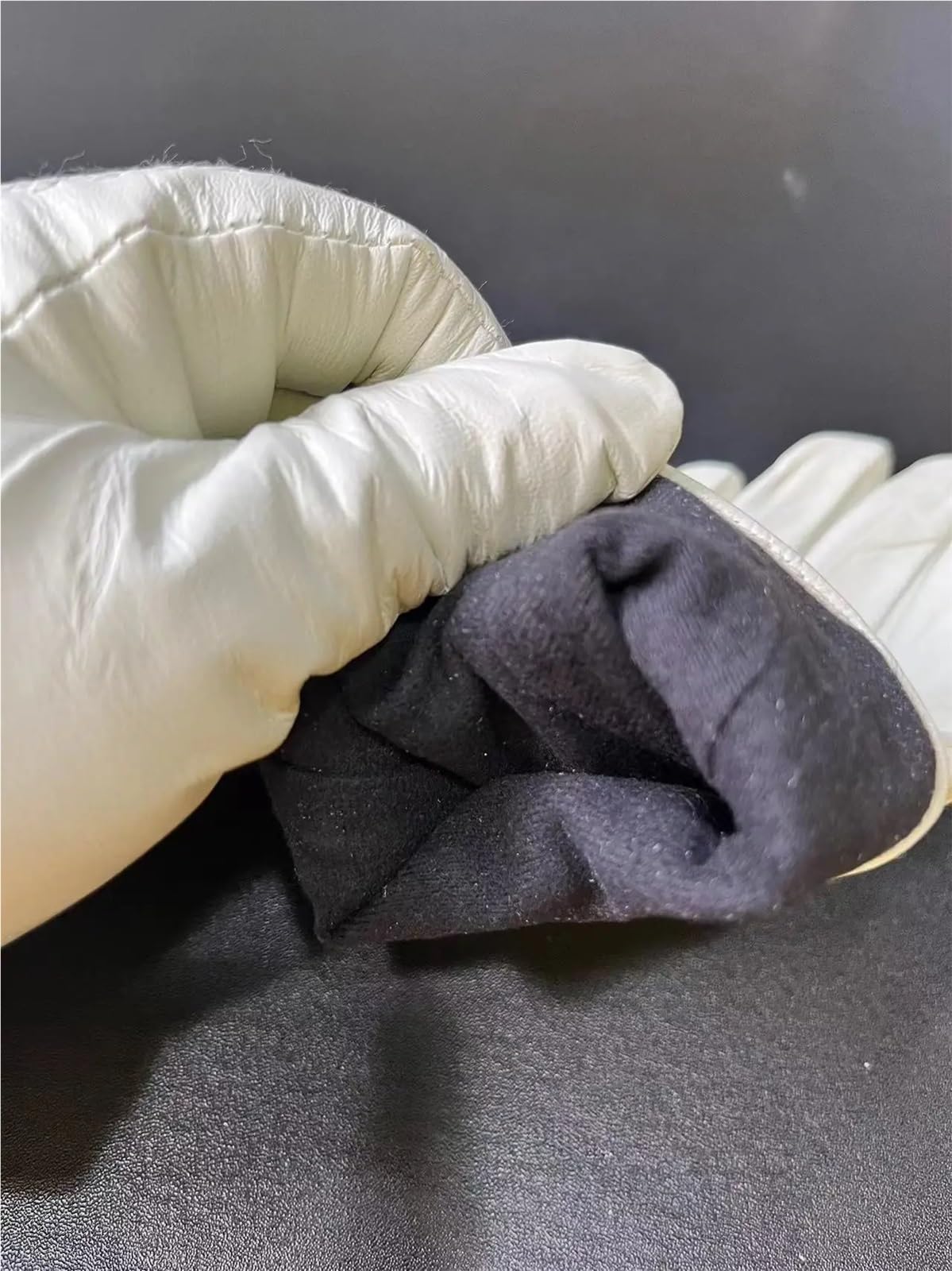 Guanti In Pelle Da Donna Guanti da guida corti foderati con cerniera, caldi guanti invernali in pelle donna Per Donna