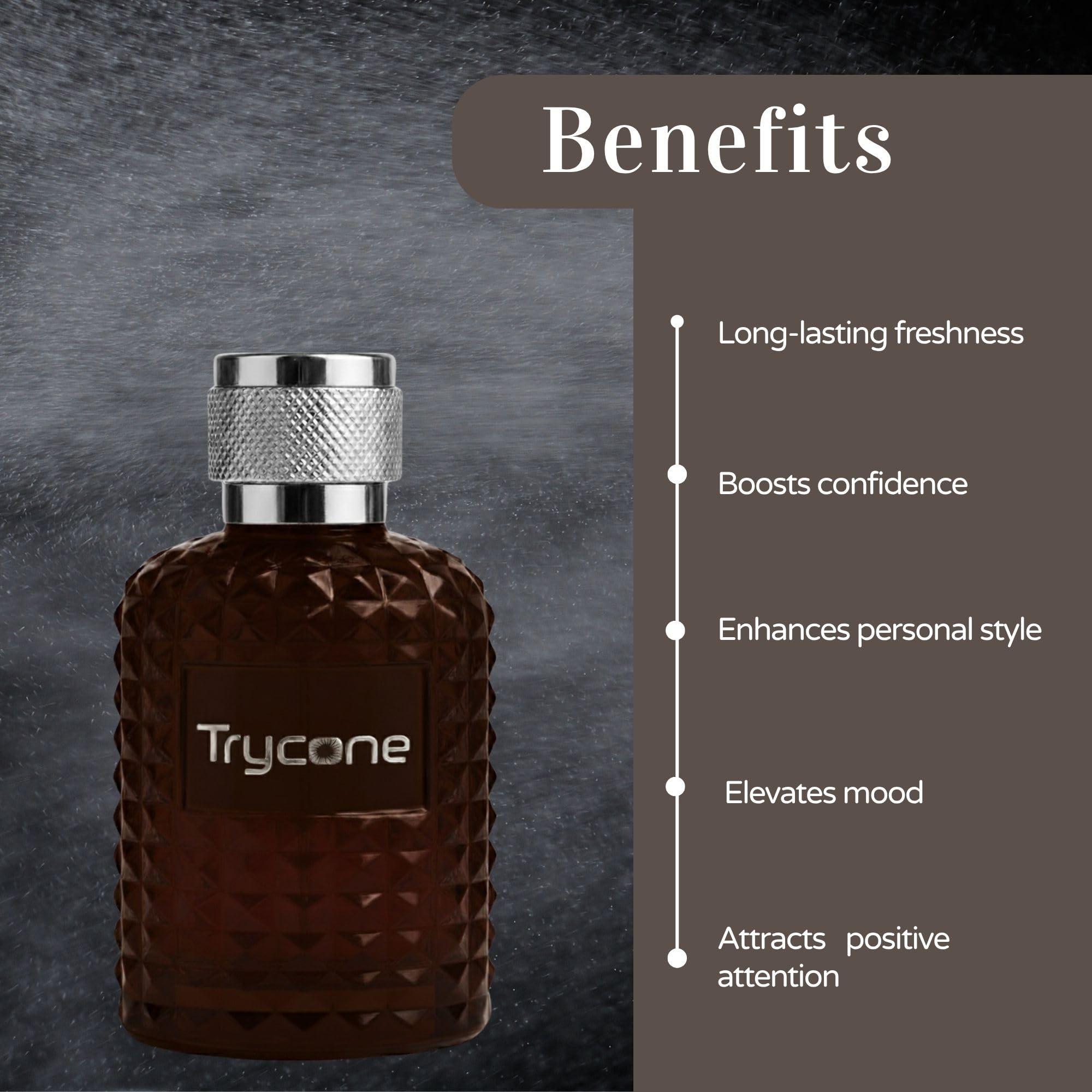 Trycone Oudelix Eau de Parfum for Men | Rich Oud with Saffron, Rose & Deep Amber Woods | Long-Lasting Luxury Fragrance, 50 ml 1