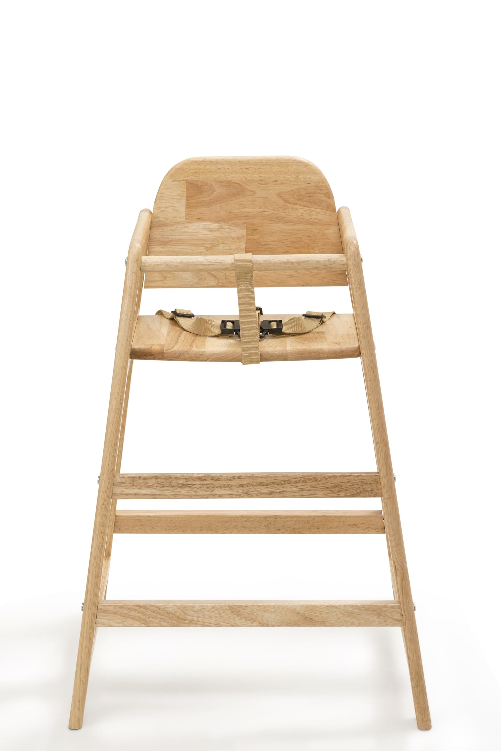 Safetots Simply - Silla alta apilable de madera, natural, trona para bebés y niños pequeños, elegante y práctica, trona para tu hogar o silla alta que ahorra espacio para restaurante