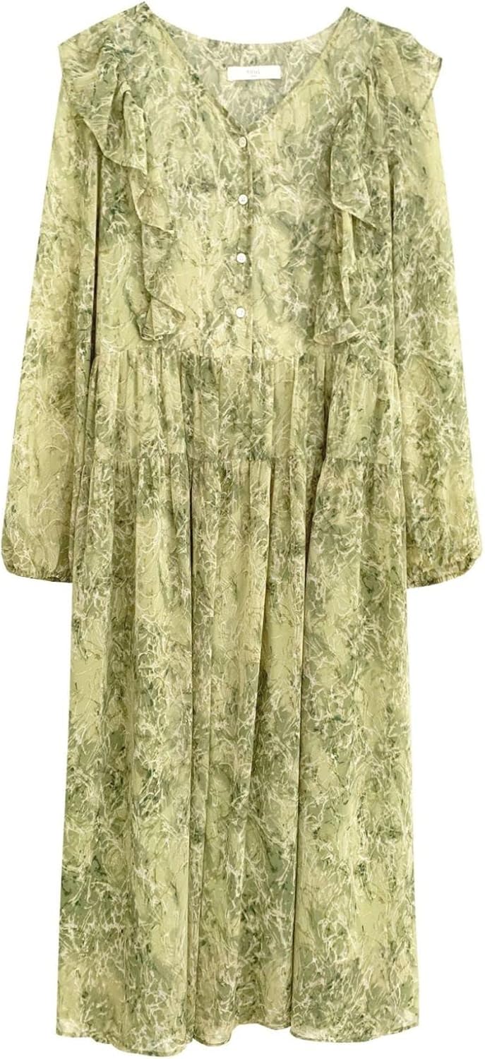 a*)様 FOXEY ワンピース 38 ウエストフリル切替 バロン 美品 FOXEY