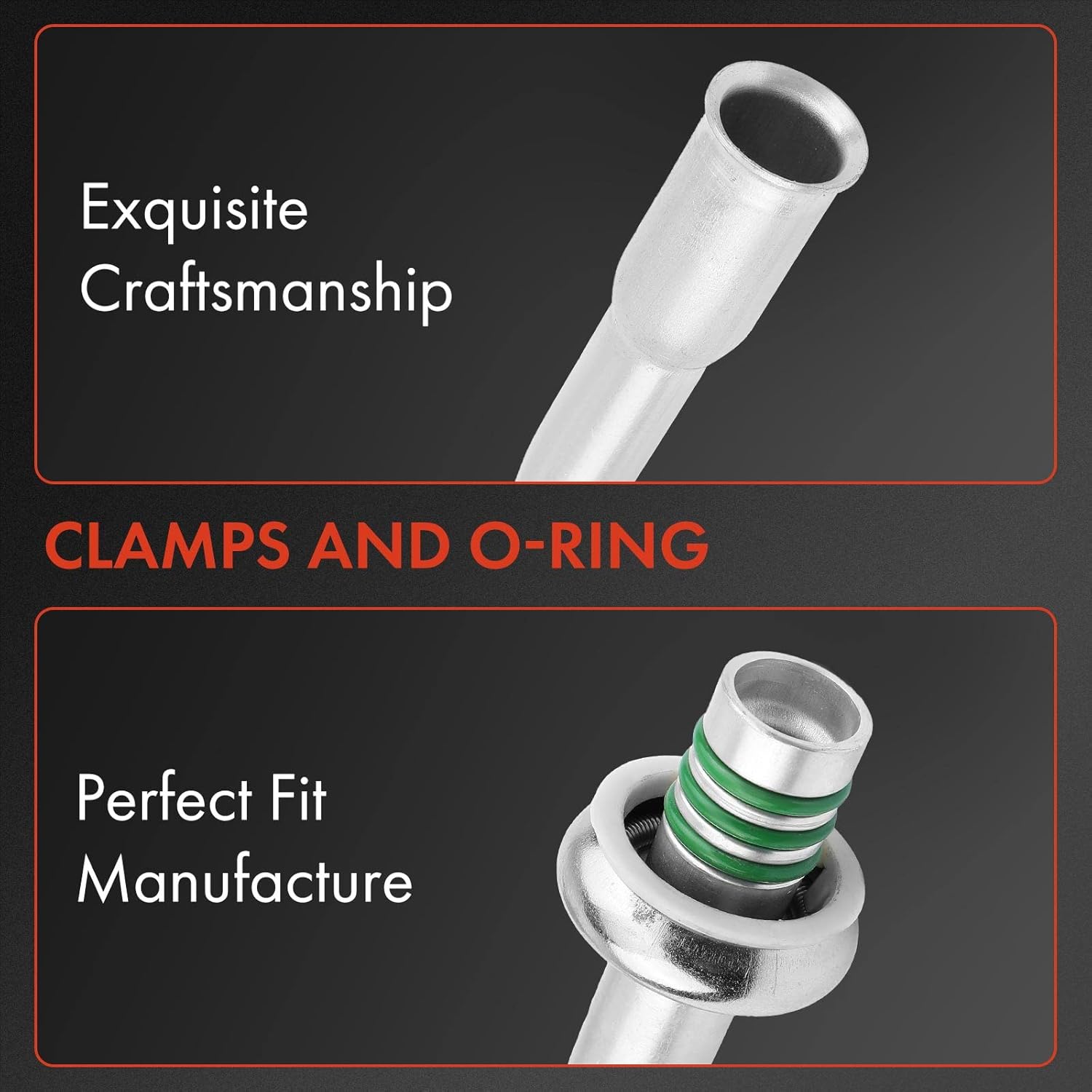 A-Premium A/C Discharge Line Hose Assembly Compatible with Ford Crown Victoria & Lincoln Town Car & Mercury Grand Marquis, 1993 1994 1995 1996 1997, 4.6L, Compressor to Condenser