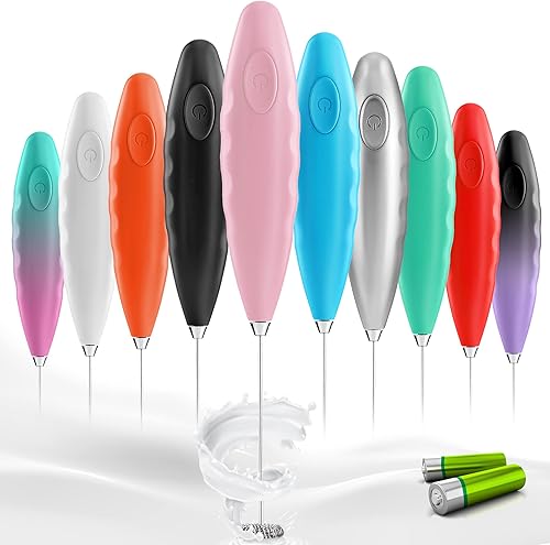 Miniatura 7 de Milk Boss Espumador de leche para café, juego completo de regalo de café con soporte ultra mejorado, fabricante de espuma de mano, mezclador