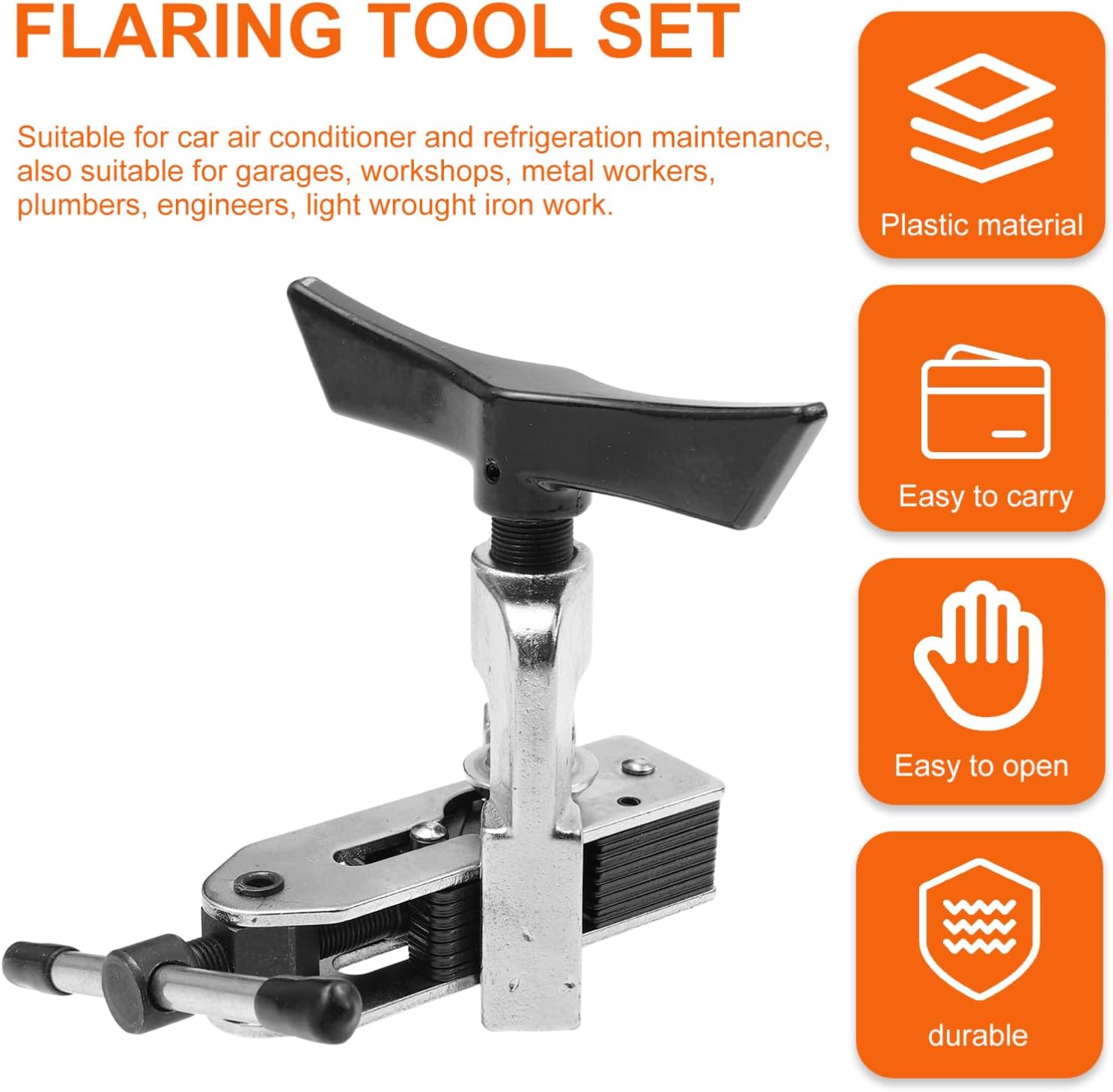 1pc Pipe Expander Tool Kit Flaring Tool Storage Box Easy to Use for HVAC Air Conditioning Pipeline Refrigerator Maintenance