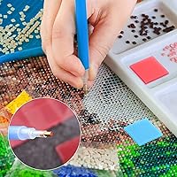 Vista 3 de 80 piezas de arcilla de pegamento de pintura de diamante, cera de arcilla colorida para bordar, juego de pintura de punto de cruz, herramienta