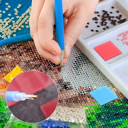 Miniatura 3 de 80 piezas de arcilla de pegamento de pintura de diamante, cera de arcilla colorida para bordar, juego de pintura de punto de cruz, herramienta