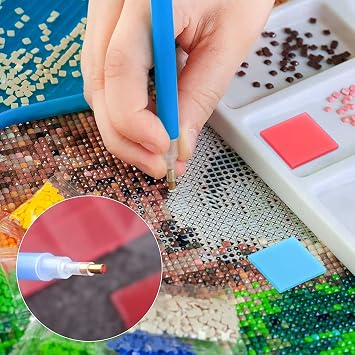 80pcs Diamond Painting Glue Clay, Colorful Clay Wax Embroidery Cross-Stitch Painting Set Tool DIY Diamond Wax Tool for Embroidery Accessories,2 x 2cm(4 Colors) (Multicoloured)
