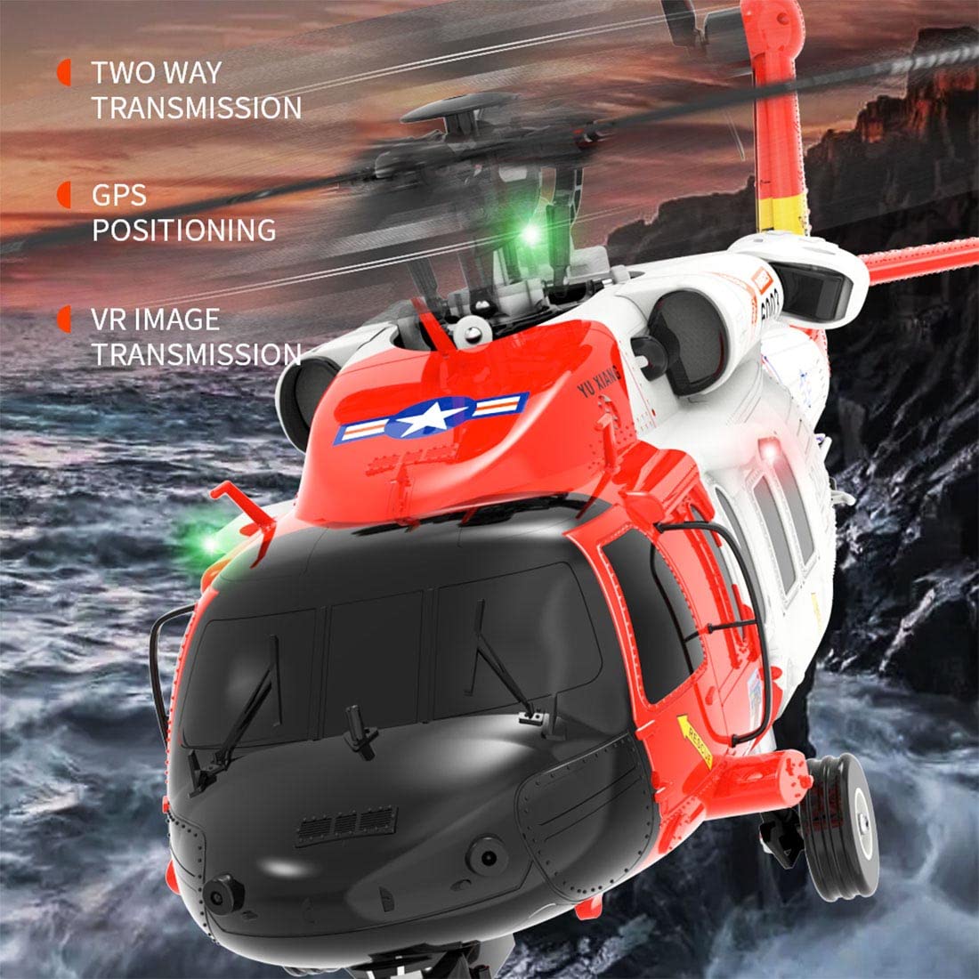 Helikoptery RC dla dorosłych, F09-S 1/47 2,4G 6CH bezszczotkowy silnik napęd bezpośredni pilot helikopter zewnętrzny 3D kaskaderski samolot wojskowy z GPS i kamerą