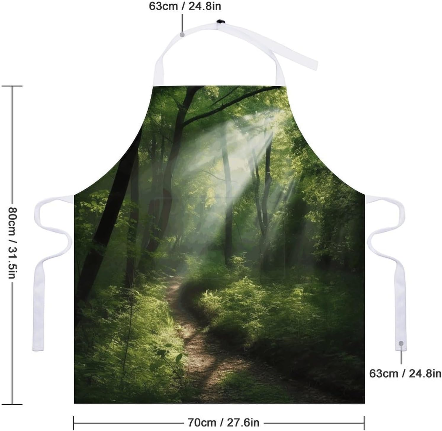 Sunlight Through The Grove Apron for Cooking Kitchen Chef Aprons with Pockets Unisex Professional Adjustable Bib Aprons Restaurant Waterdrop Resistant Apron for Men Women Waiter