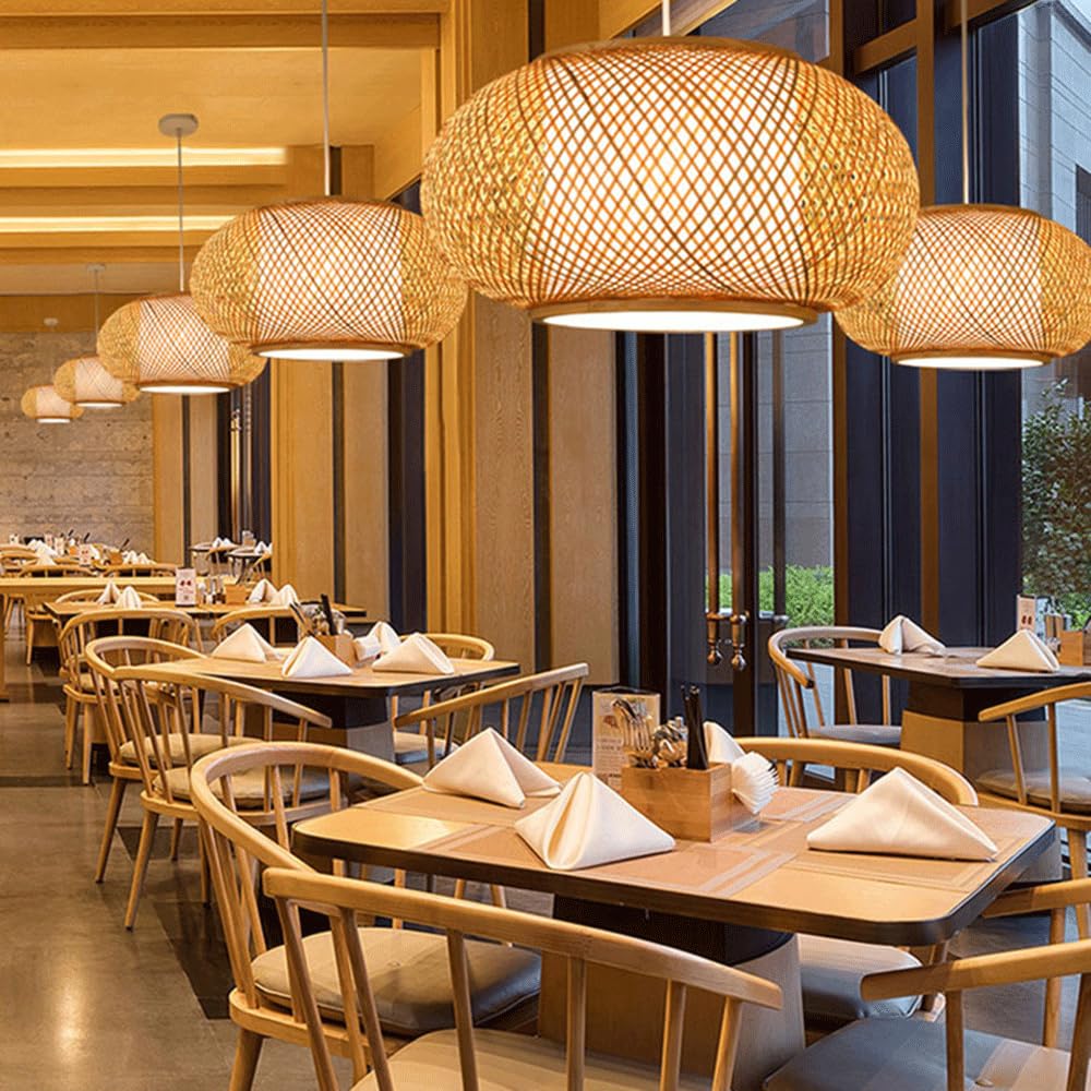 Chińska Lampa Wisząca Z Bambusa, Oświetlenie Sufitowe Z Bambusa, Wiszące, Do Sypialni, Restauracji, Herbaciarni, Baru, Jadalni, Żyrandoli, Oświetlenie Szynowe Do Salonu, Jadalni, Baru CJSLXGBL