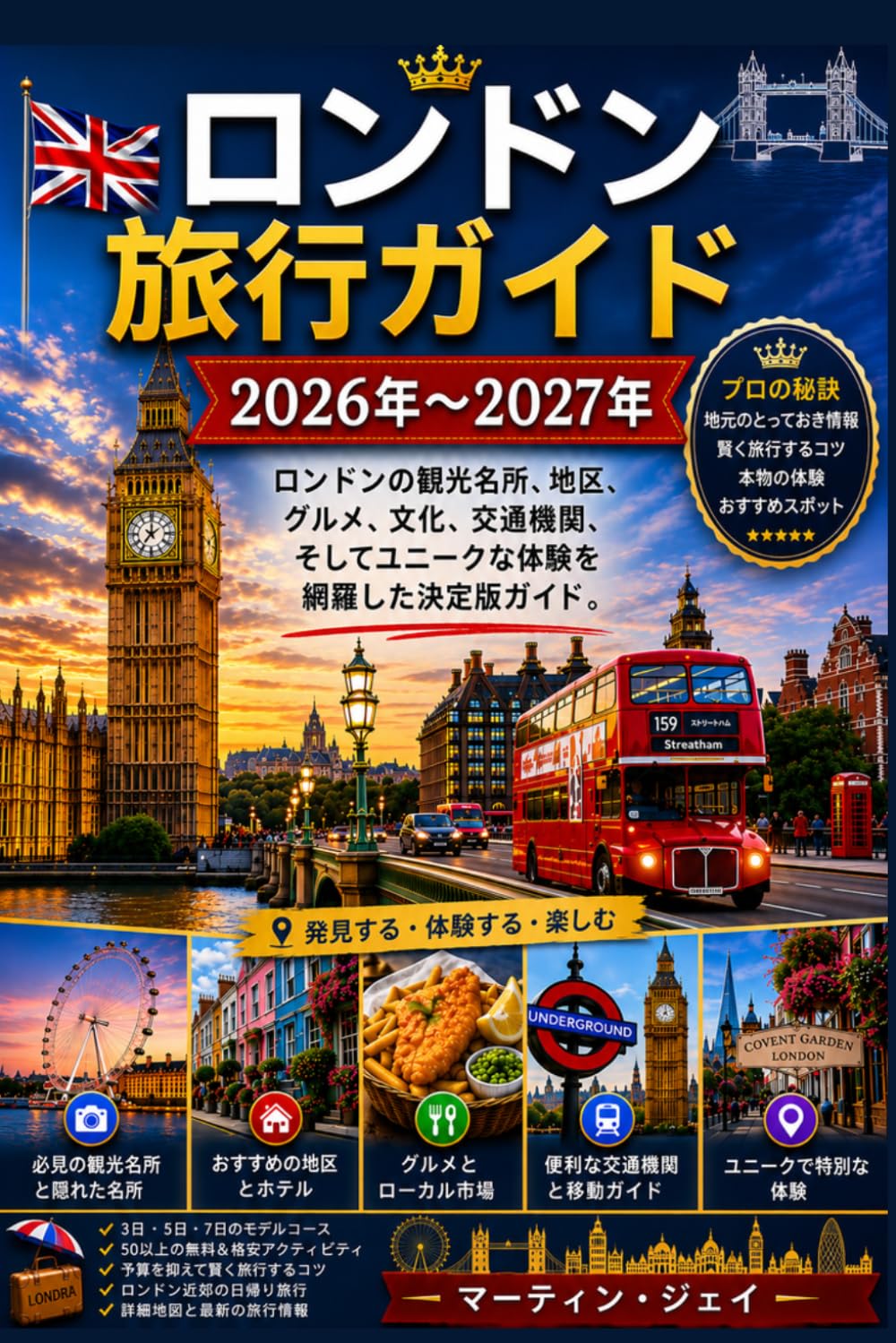 ロンドン旅行ガイド 2026年～2027年: ロンドンの観光名所、地区、グルメ、文化、交通機関、そしてユニークな体験を網羅した決定版ガイド。