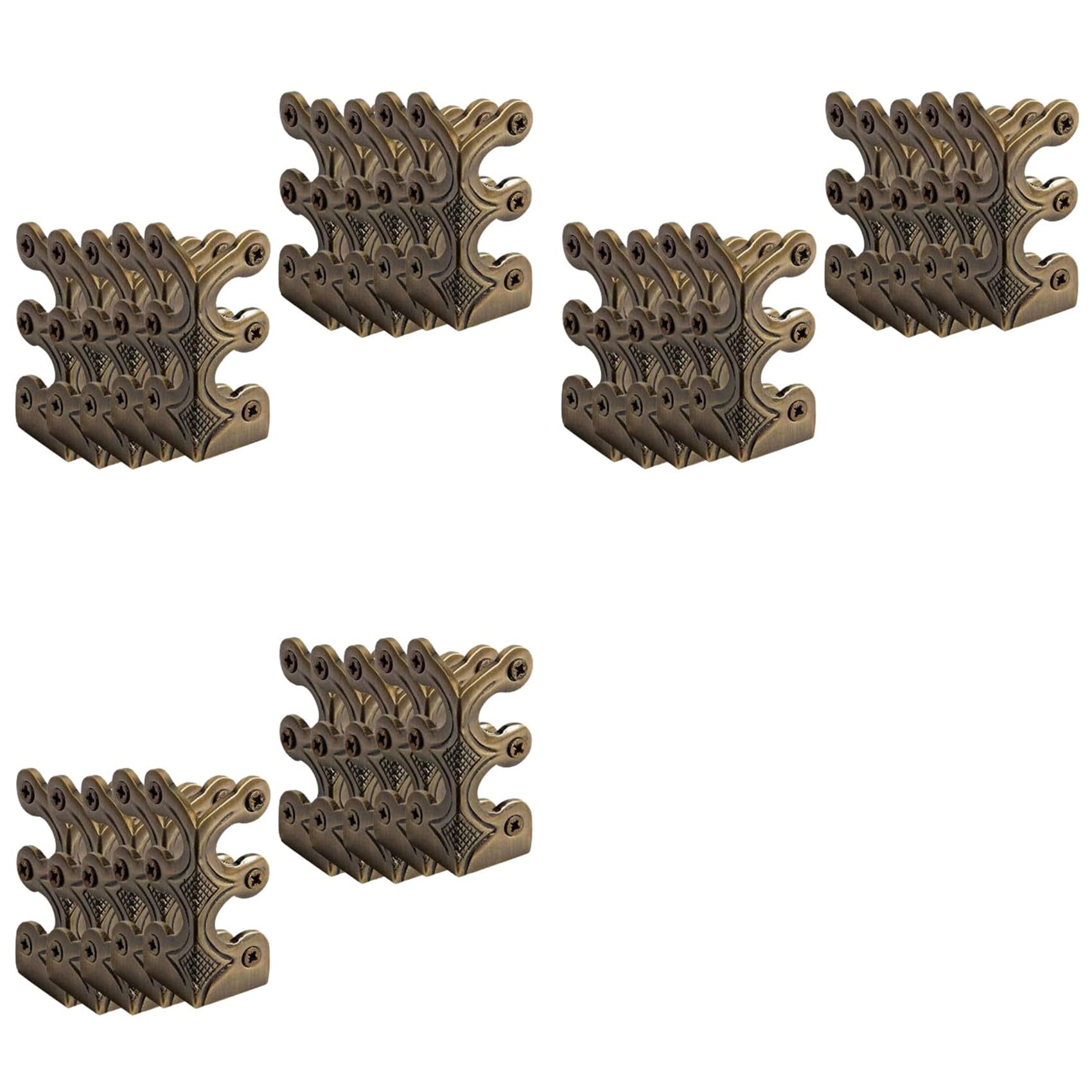 Jnchdghwa Bronze 30Pc Skiffers Baseboard Corner Protectors,Solid Brass Skirting Board Protectors,Baseboard Corner Protectors
