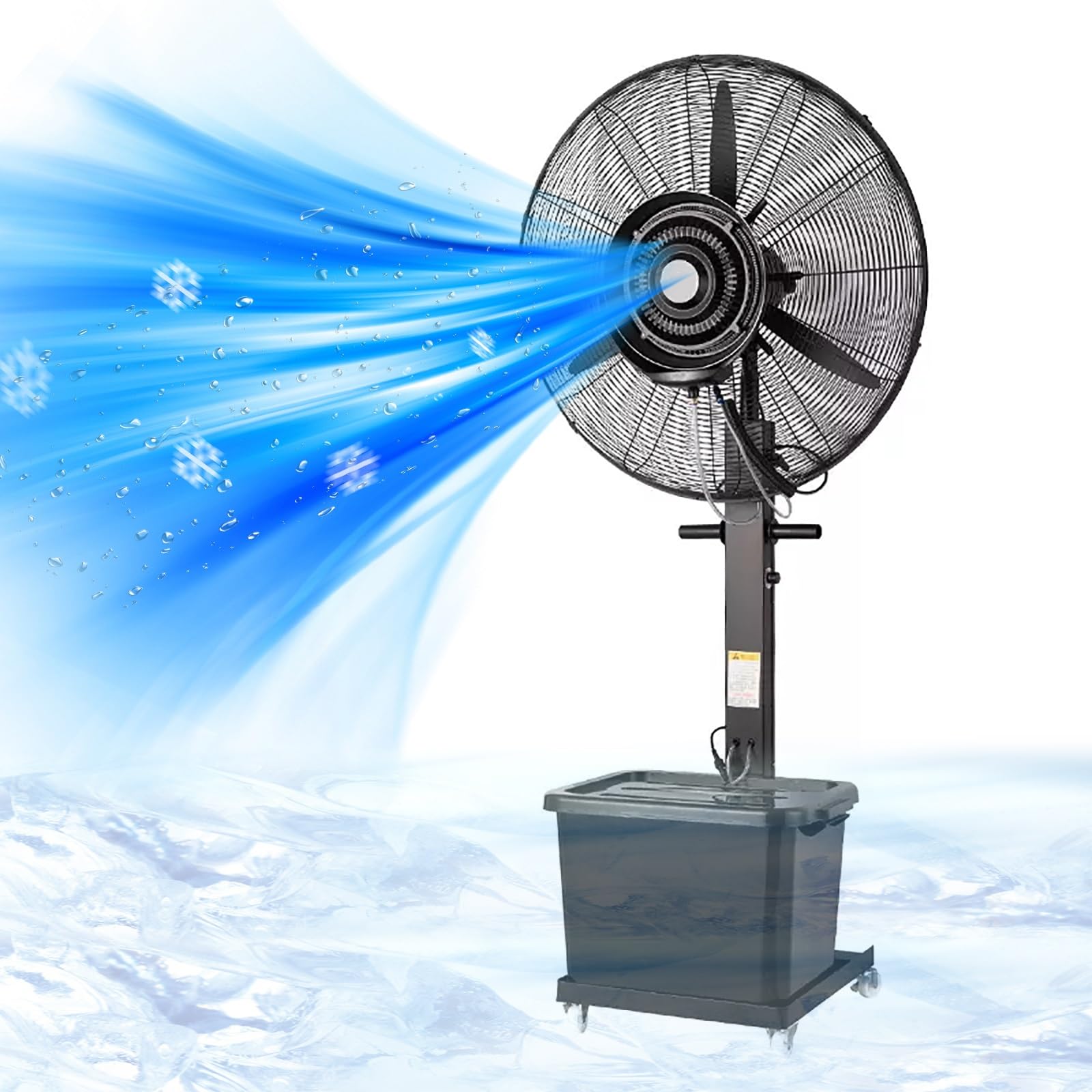 asdchZen Commercial Oscillating Misting Fan, Outdoor Water Mist Cooling Spray Fan, Large Floor Fan For Patio, Restaurant, Garage, Gym,One Color-55cm