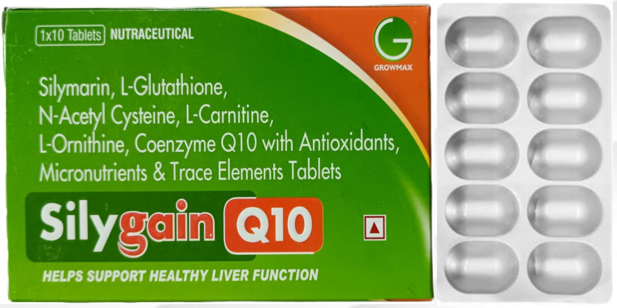 glutathione coenzyme q10 Silygain Q10 Liver Support Supplement with Silymarin, L-Glutathione, Coenzyme  Q10, Antioxidants, 10 Tablets : Amazon.in: Health & Personal Care