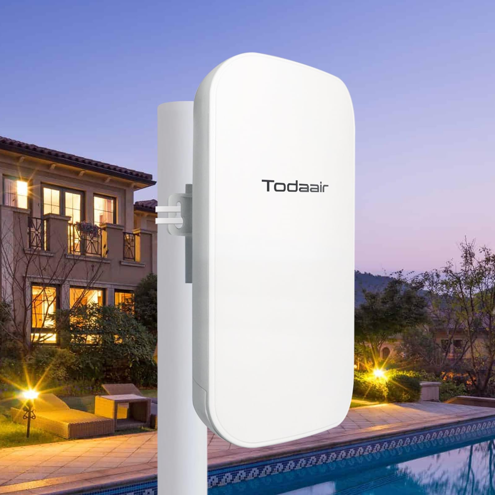 TODAAIR Outdoor WiFi Extender | Repeater & AP Mode｜IP65 Weatherproof | Up to 300Mbps WiFi Repeater | Easy Set Up WiFi Repeater Wireless Signal Booster