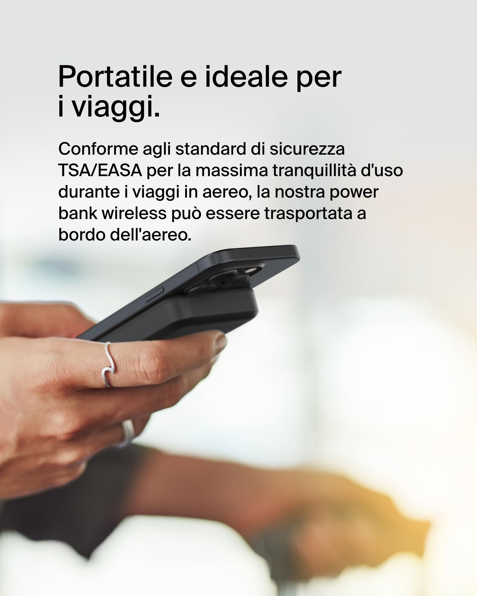 Belkin BoostCharge Pro Power bank wireless 8.000 mAh con Qi2, caricabatteria portatile compatibile con MagSafe, supporto integrato per iPhone 16, 16 Plus, 16 Pro, 16 Pro Max, iPhone 15 e altri, nero