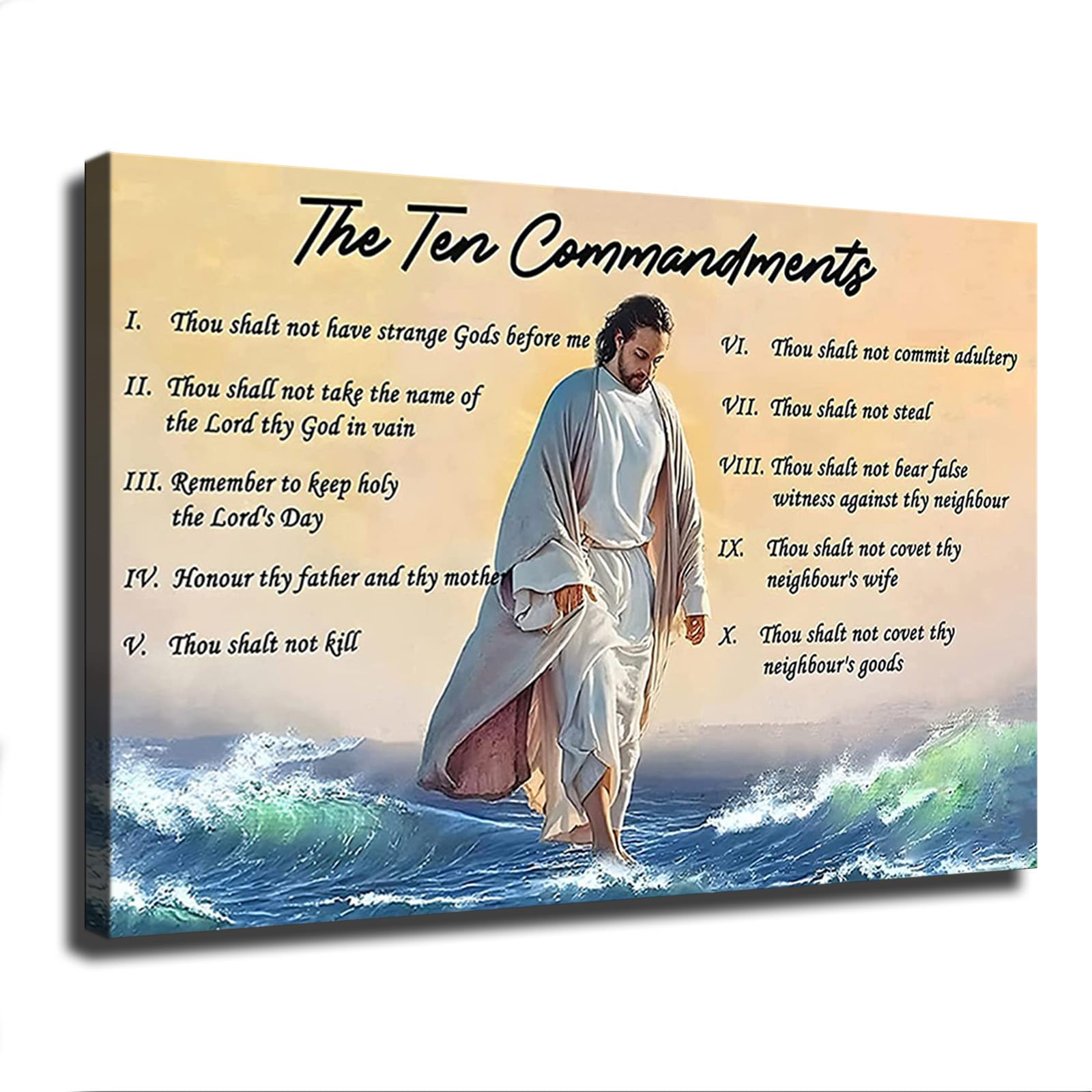 The Ten Commandments Wall Art 10 Commandments Bible Verse