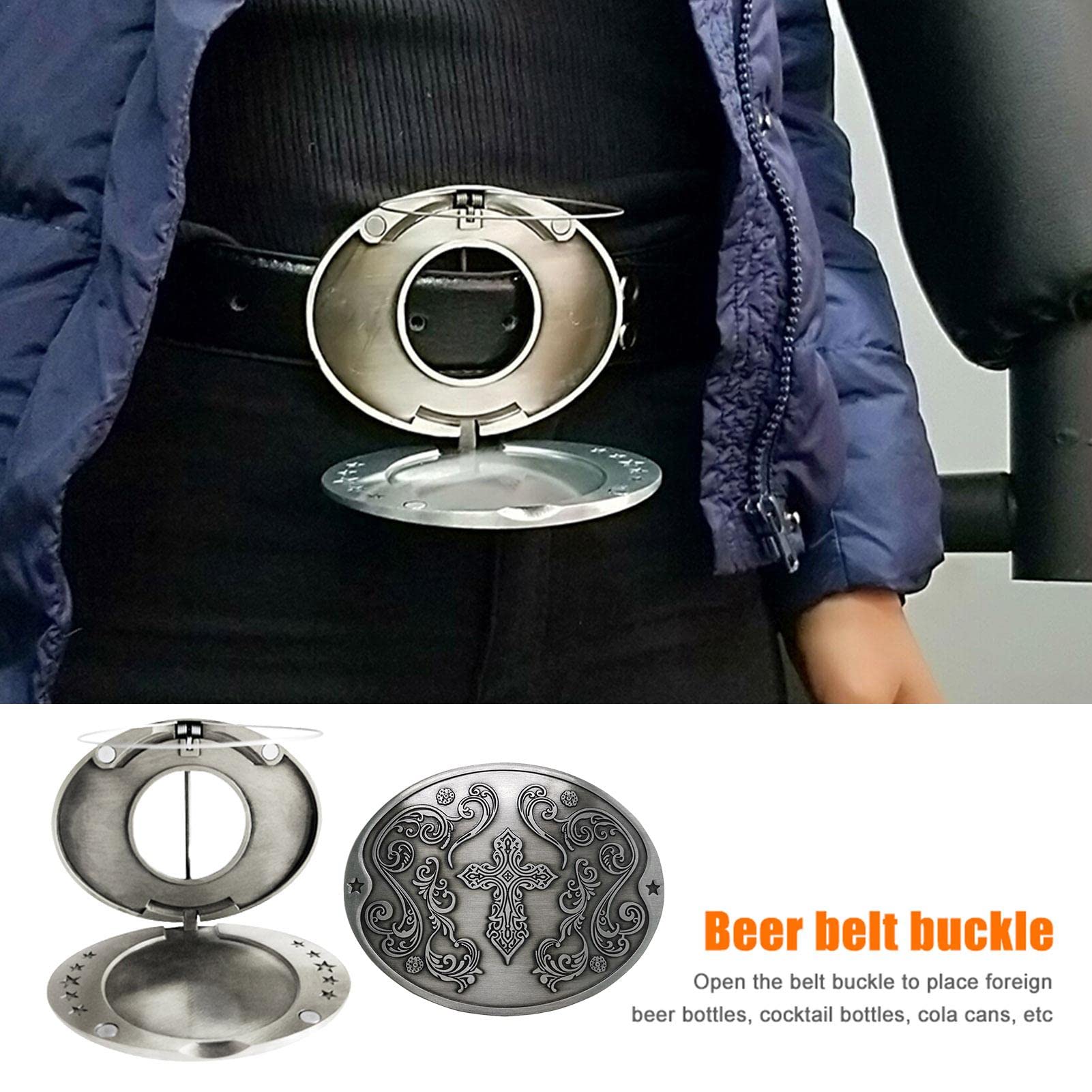 Yeeda Bier Riem Gesp | Draagbare Metalen Riem Cup Houder Bier Drink Cup Houder,Bier Cup Houder Riem Gesp voor Outdoor Activiteiten