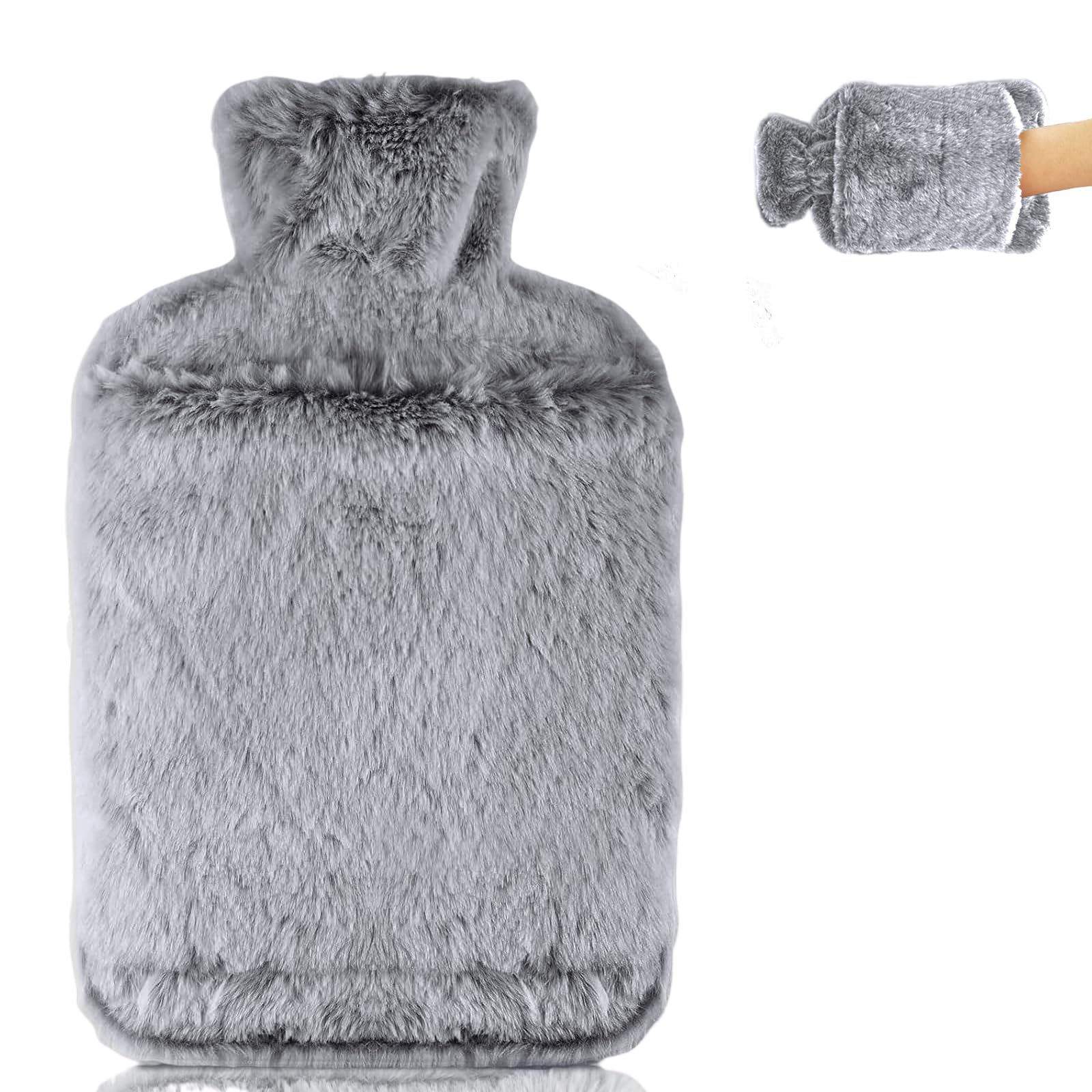Hot Water Bottle with Hand Pocket Cover, PVC Hot Water Bag