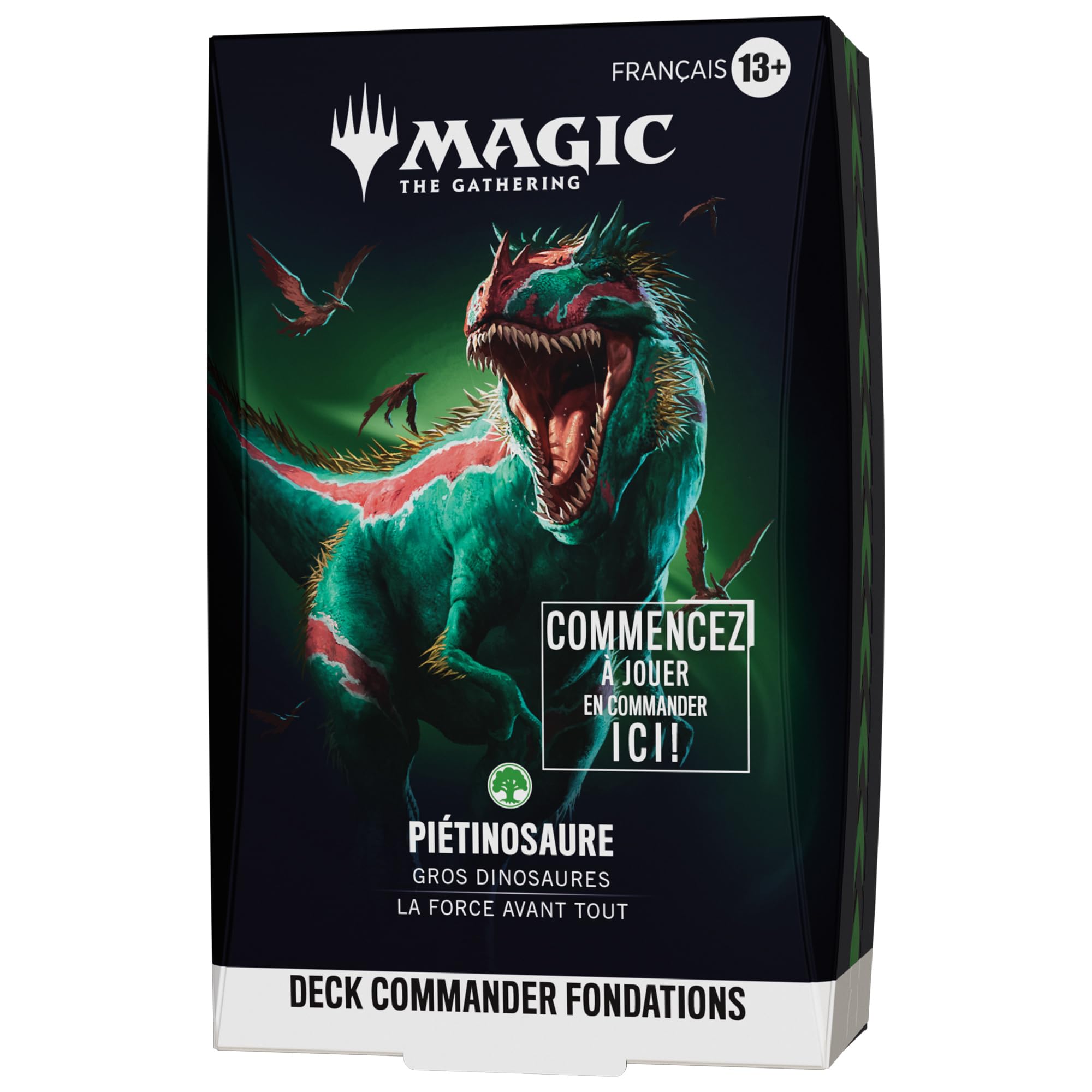 Deck Commander Fondations de Magic: The Gathering - Piétinosaure | Deck de 100 Cartes + Accessoires (Version Française)