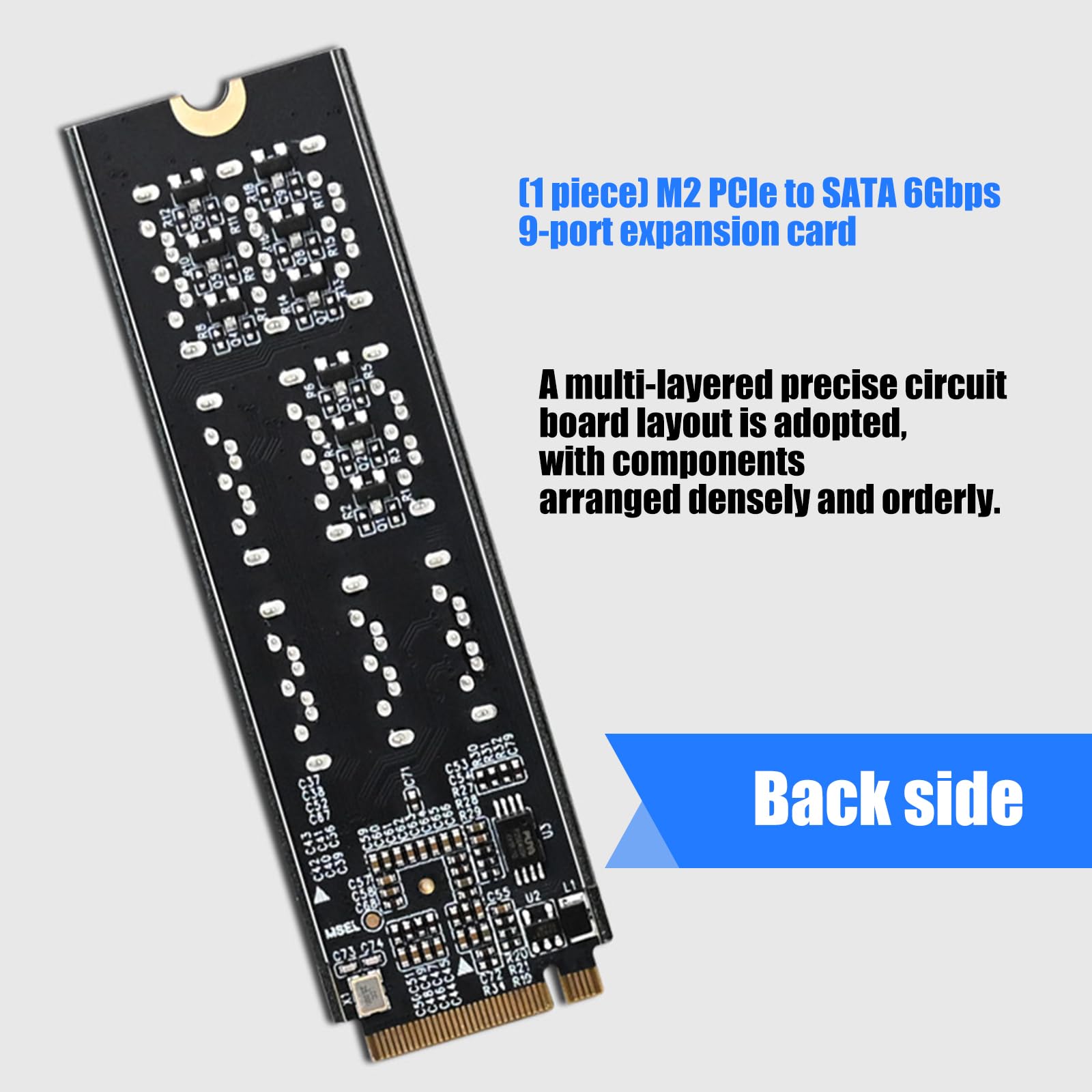 Scheda PCIe SATA3.0 a 9 porte da 6 Gbps con ASM1166 per archiviazione professionale in scheda di espansione di archiviazione workstation