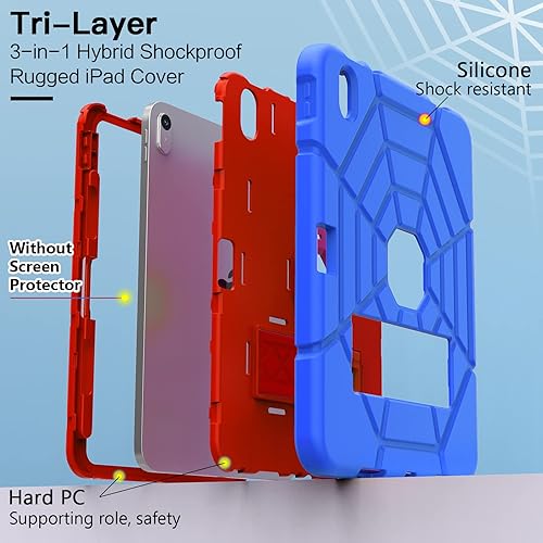 Miniatura 5 de Grifobes Funda para niños para iPad de 10 generación, para iPad de 10.9 pulgadas 2022 de 10.9 pulgadas, funda con soporte, resistente a los golpes,