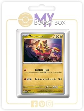 Turtonator 137/191 Reverse - my-booster X Scarlatto e Violetto 8 - Scintille Folgoranti Box of 10 Pokemon Italian Cards