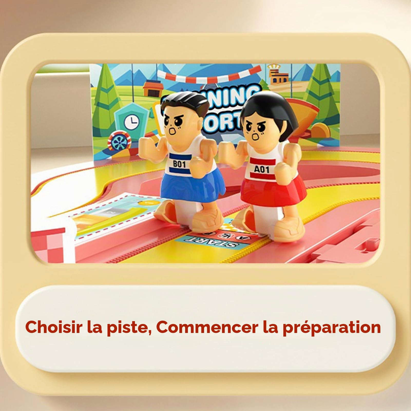 Jeu De Table Course À Pied - Activités Interactives Parent-Enfant | Jeu De Société Circuit De Course,pour Parents Anniversaire Écxole Mxaison