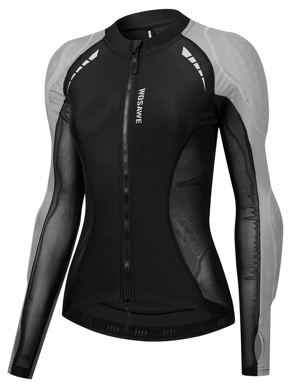 WOSAWE Women's Cycling Jacket, Breathable Running Jacket, Lightweight Windbreaker, Hiking Jacket