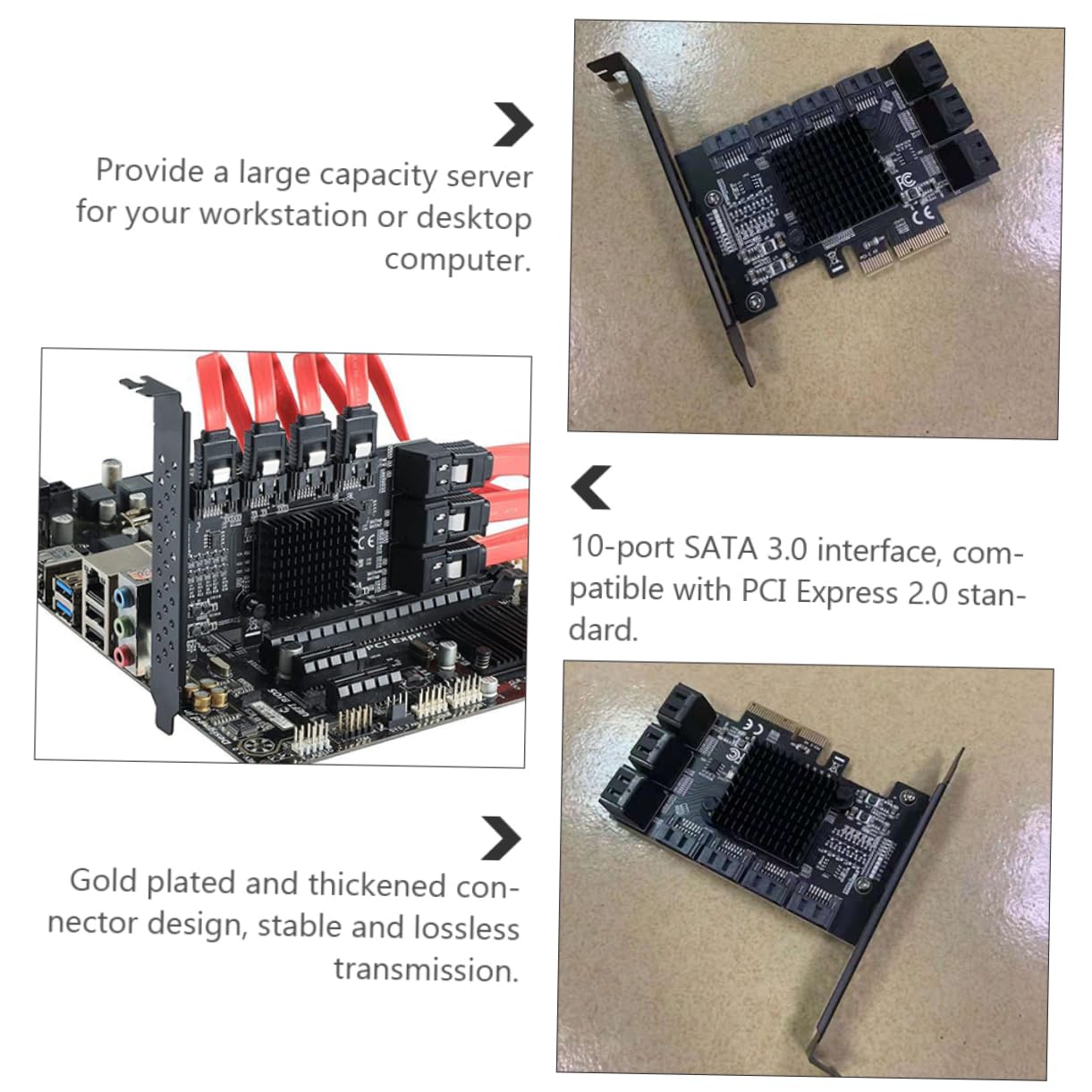 Scheda Controller 3.0 a 10 Porte Pcie X4 per Hard Disk