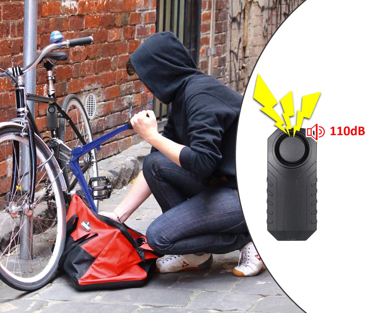 Lancoon Verbeterd fietsalarm, 2 verpakkingen, 110 dB Lancoon Verbeterd fietsalarm, 2 verpakkingen, 110 dB