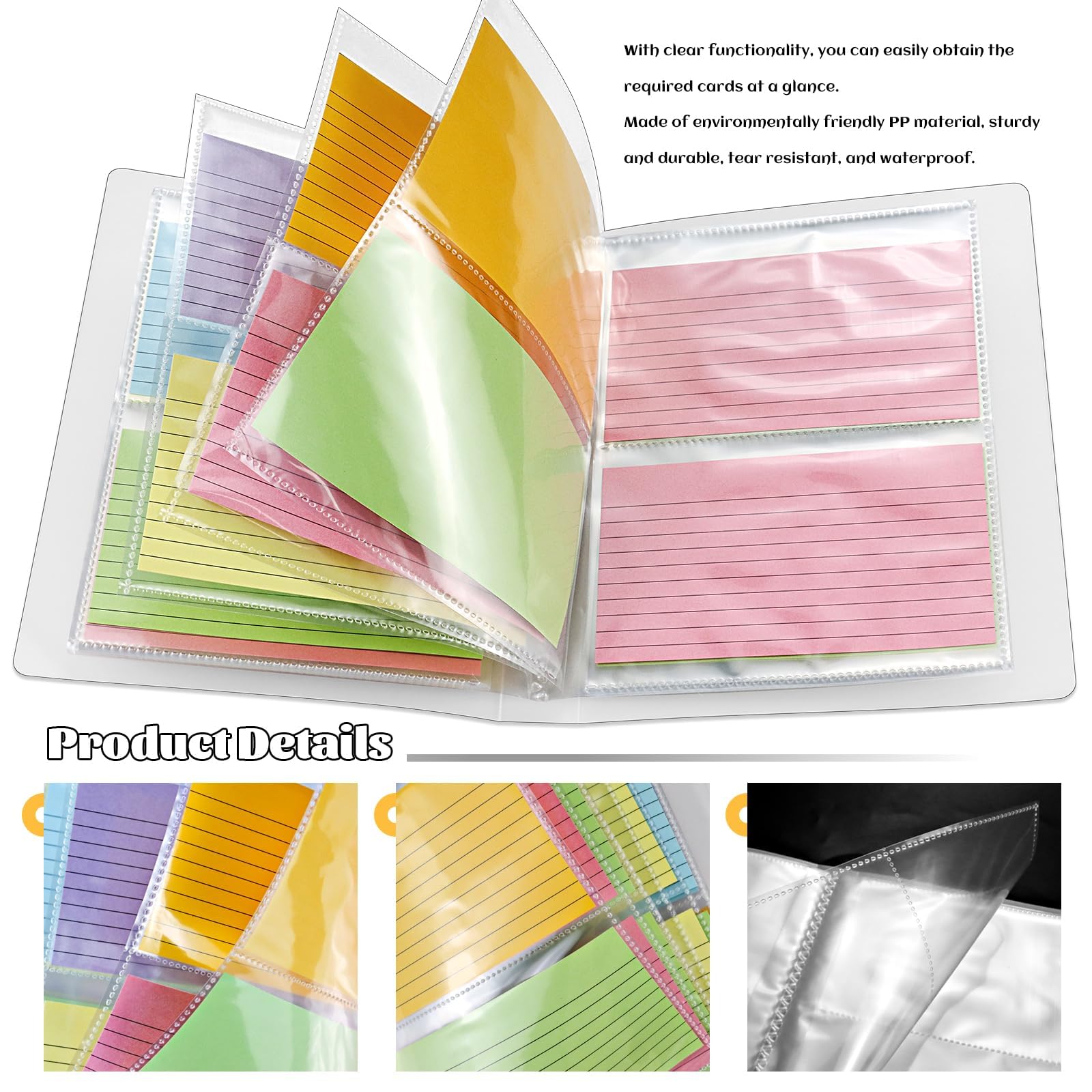 Snapklik.com : 3 Pack 3 X 5 Index Cards Holders, Holds 240 Pieces Cards ...