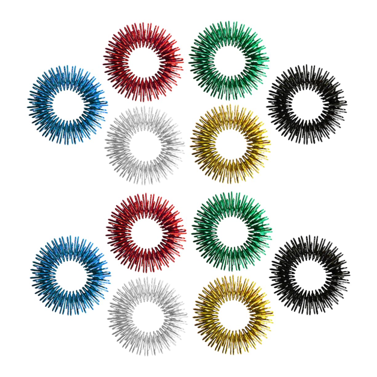 FOMIYES Finger Massage Rings Acupressure Ring Set Spiky Sensory Toys Stress Reducer for Add Long Lasting Use