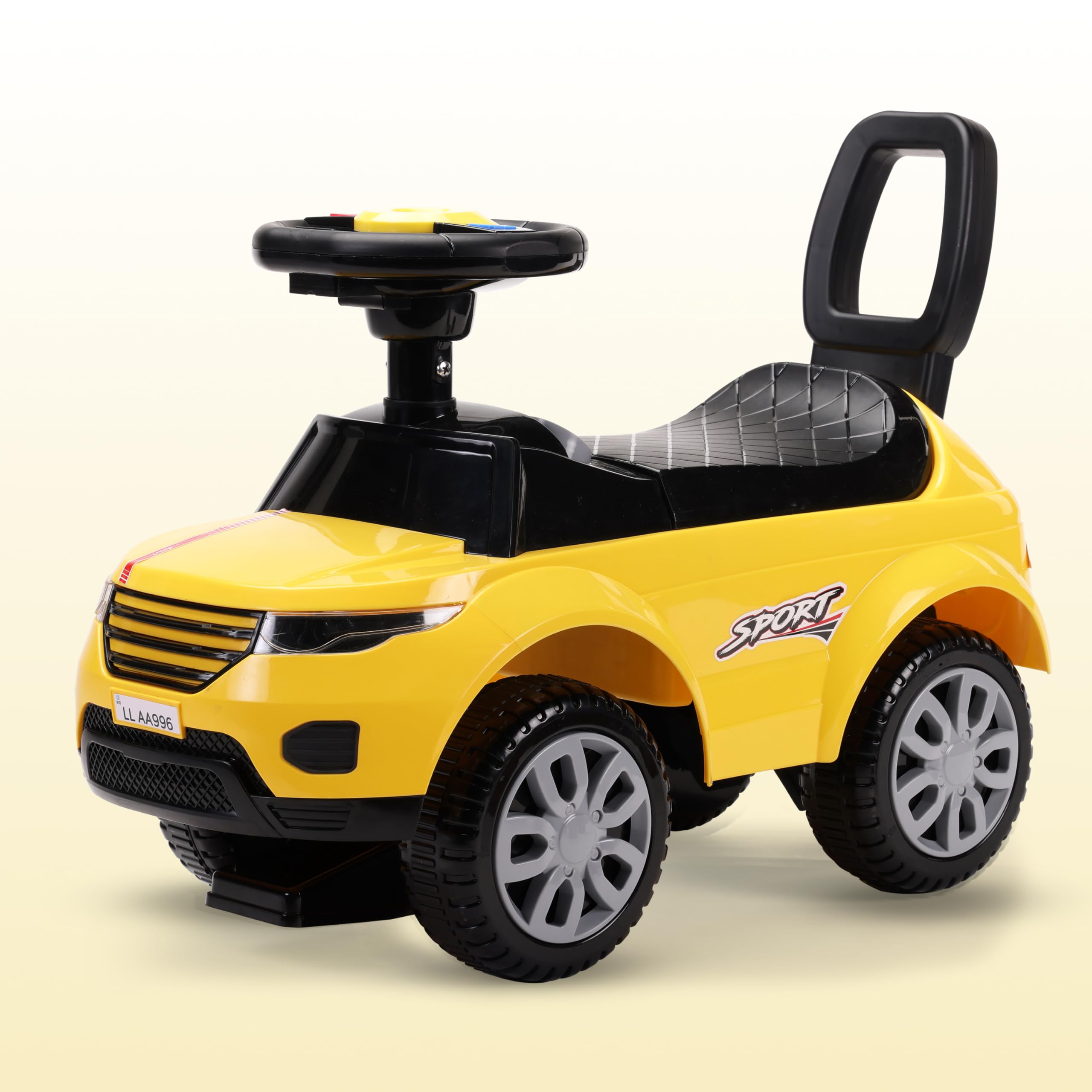 LuvLap Starlight Ride on & Car for Kids with Music & Horn Steering, Push Car for Baby with Backrest, Safety Guard, Under Seat Storage & Big Wheels, Ride on for Kids 1 to 3 Years Upto 25 Kgs (Yellow)-image-29