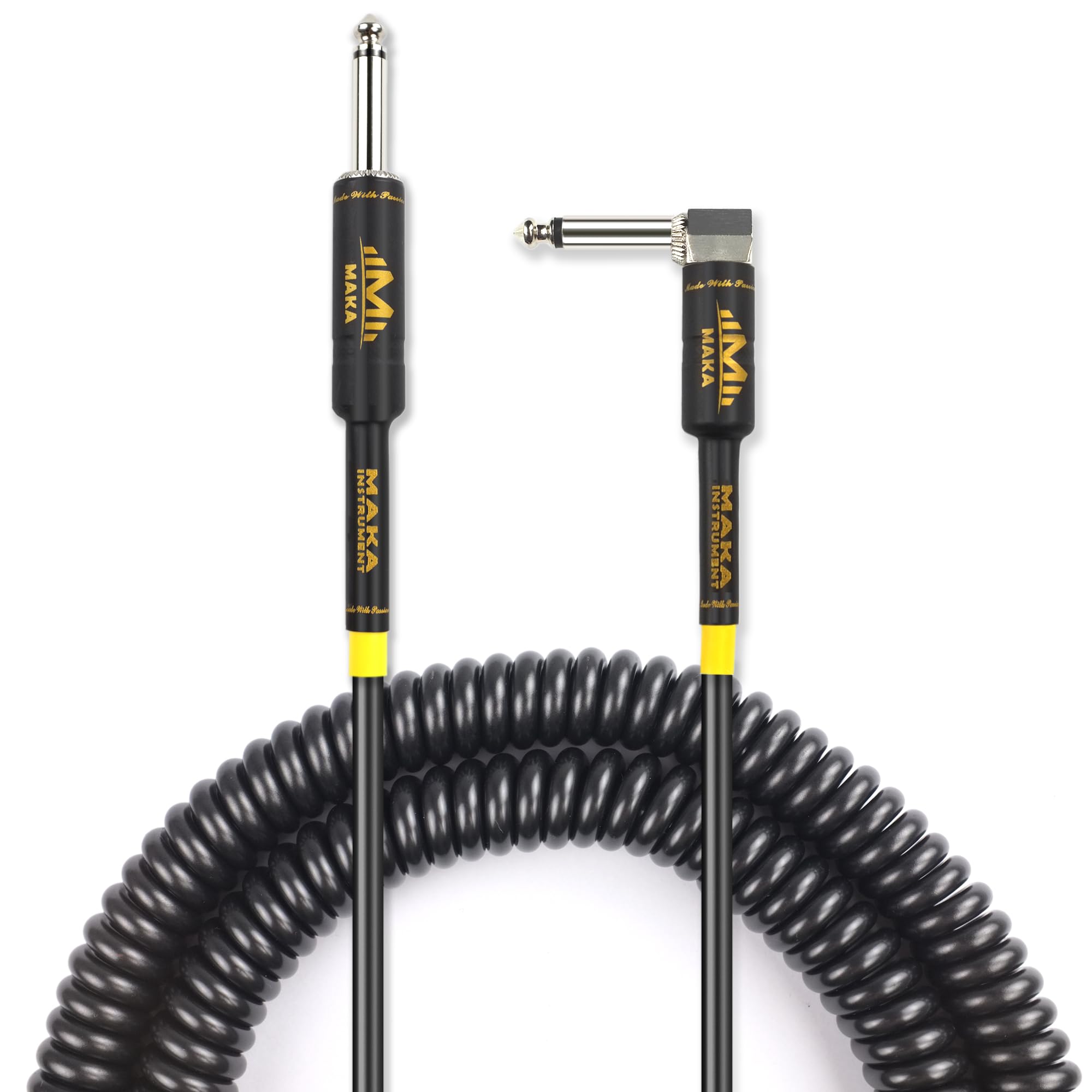 Amazon.com: M MAKA Premium Guitar Coil Cable 20 Feet, Instrument